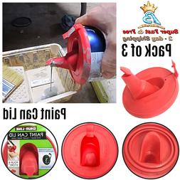 Easy Pour Store No Mess Paint Can Spout Spill Proof Lid Red 