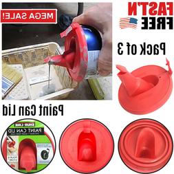 Easy Pour Store No Mess Paint Can Spout Spill Proof Lid Red 