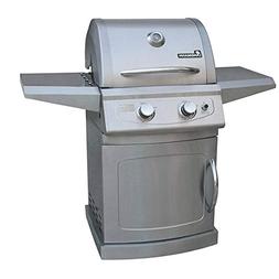 Falcon Series 2 Burner Gas Grill with Folding Shelves, Black