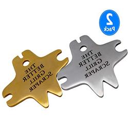 Grill Scraper Best BBQ Grates Cleaner, Safe Stainless Steel 