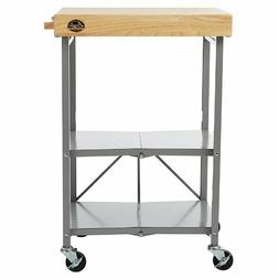 Kitchen Cart with Wood Top