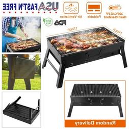 Portable BBQ Barbecue Grill Smoker Folding Charcoal Stove Ou