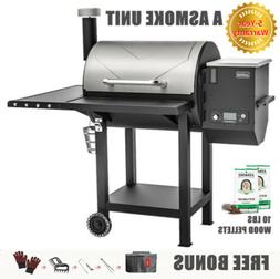 ASMOKE WOOD PELLET GRILL BBQ Digital Temperature Control w/ 